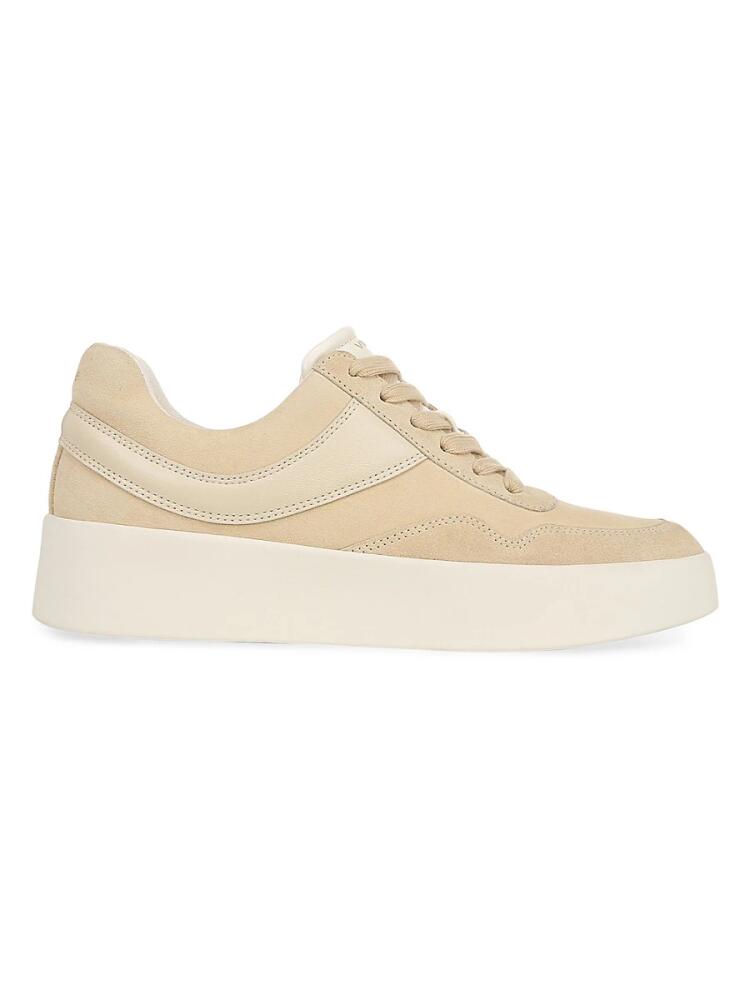 Vince Women's Warren Court Suede Platform Sneakers - Macadamia Cover