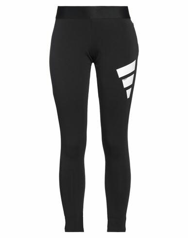 Adidas Woman Leggings Black Cotton, Recycled polyester, Elastane Cover