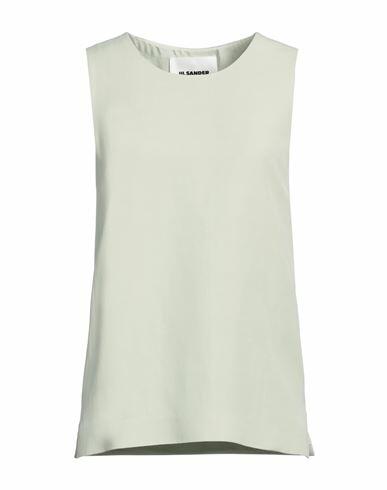 Jil Sander Woman Top Sage green Viscose, Linen Cover