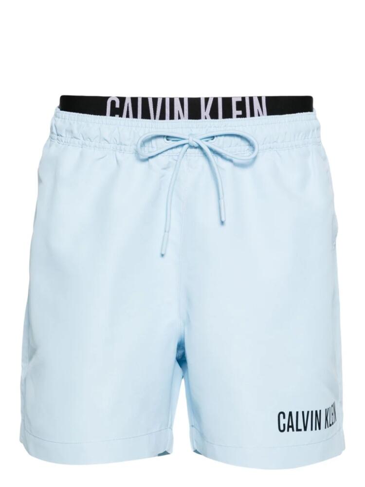 Calvin Klein double-waistband swim shorts - Blue Cover