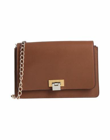 Visone Woman Cross-body bag Brown Calfskin Cover