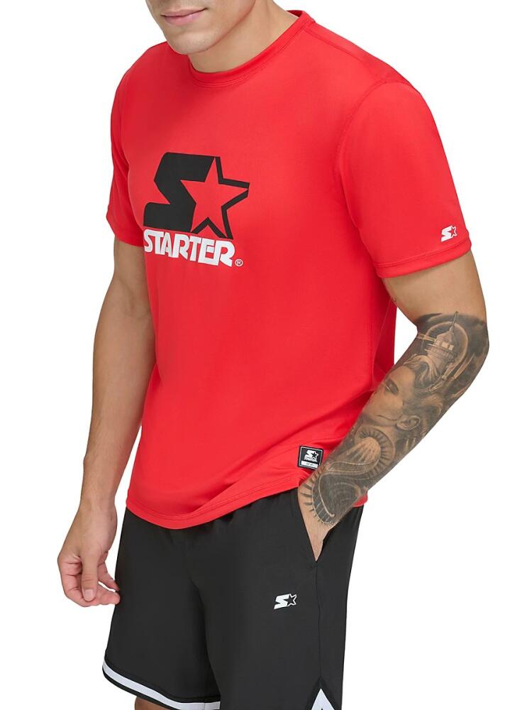 Starter Men's Logo Short Sleeve T-Shirt - Red Cover