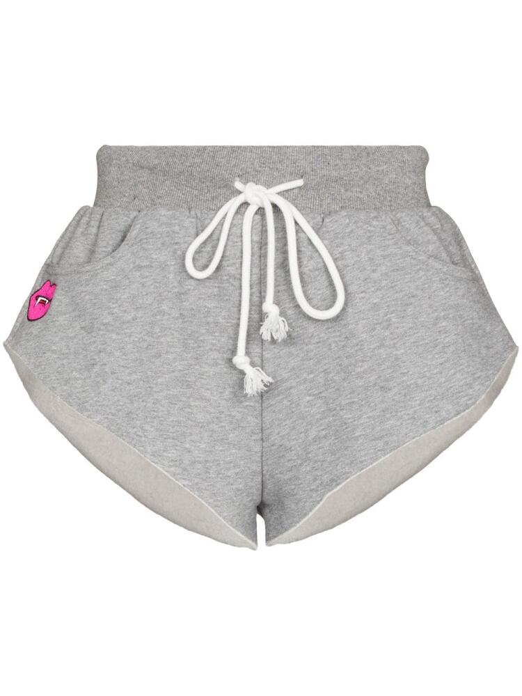 Natasha Zinko patch-detailing track shorts - Grey Cover