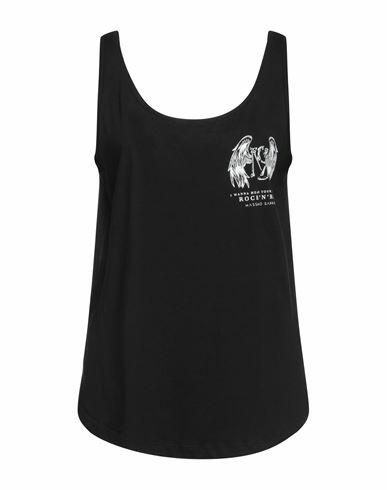 Massimo Sabbadin Woman Tank top Black Cotton Cover