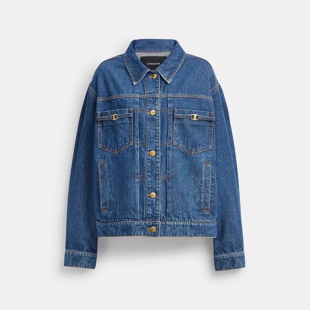 Coach Heritage C Denim Trucker Jacket Cover