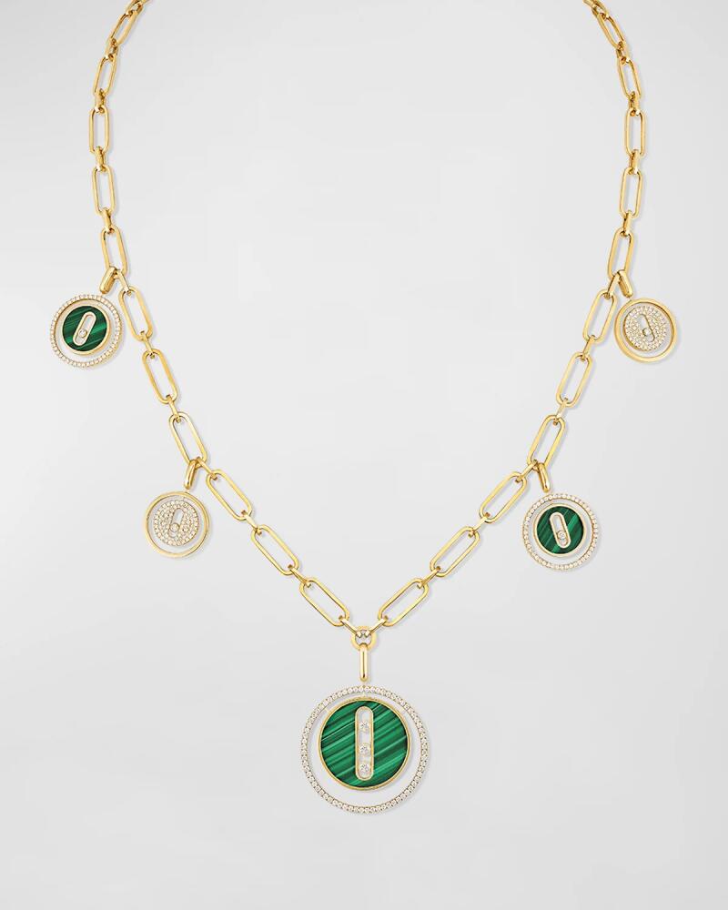 Messika Lucky Move 18K Yellow Gold Malachite Charm Necklace Cover