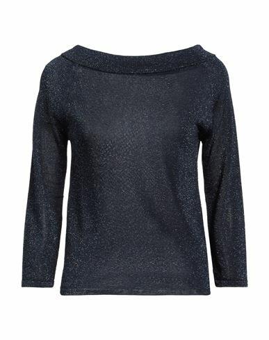 Roberto Collina Woman Sweater Midnight blue Viscose, Metallic Polyester Cover