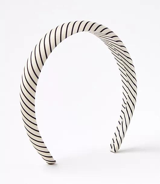 Loft Striped Puffed Headband Cover