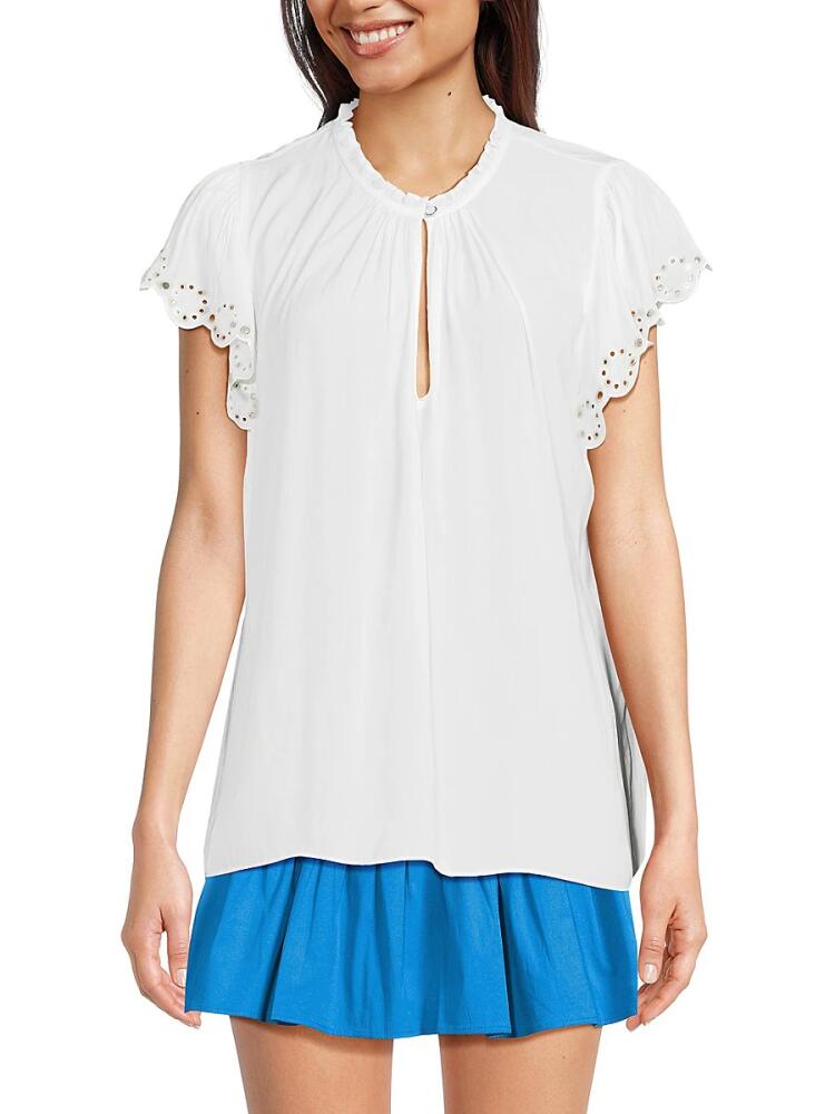 Ramy Brook Women's Hermine Short Sleeve Blouse - Ivory Cover