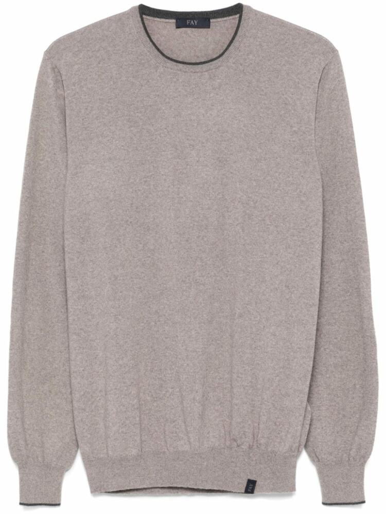 Fay virgin wool sweater - Neutrals Cover