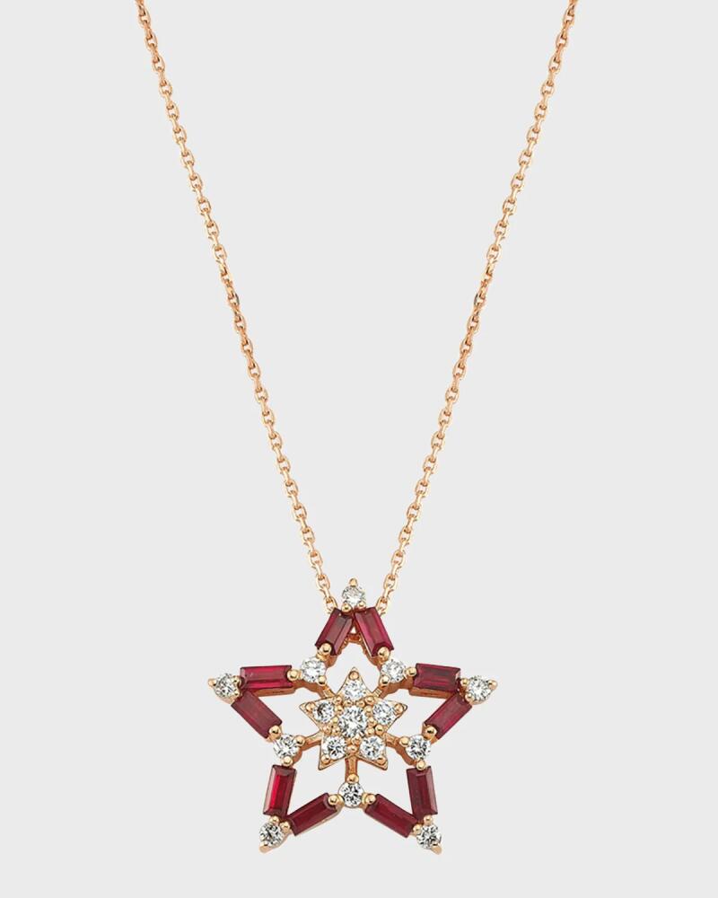 BeeGoddess Sirius Diamond and Ruby Pendant Necklace Cover