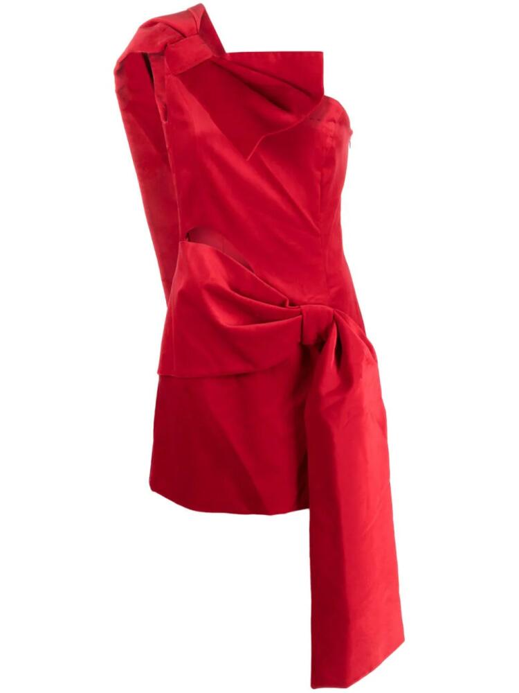 Vivetta bow-detail cut-out minidress - Red Cover