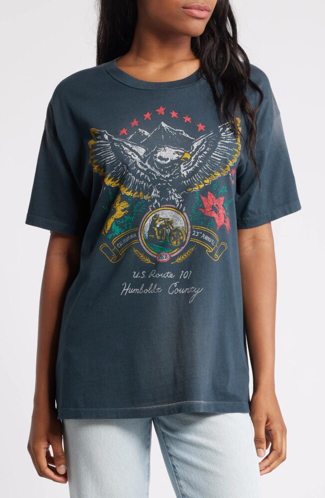 Daydreamer Route 101 Eagle Graphic T-Shirt in Sun Faded Black Cover