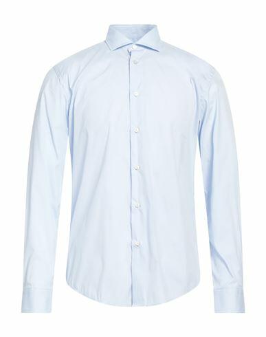 Brian Dales Man Shirt Light blue Size 17 ½ Cotton, Polyamide, Elastane Cover