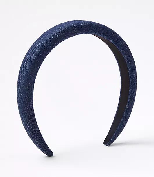 Loft Denim Puffed Headband Cover