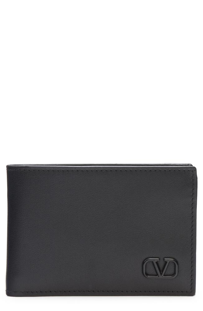 Valentino Garavani VLOGO Signature Leather Bifold Wallet in 0No - Nero Cover