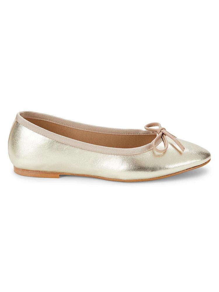 Bruno Magli Women's Emy Metallic Leather Ballet Flats - Gold Metal Cover