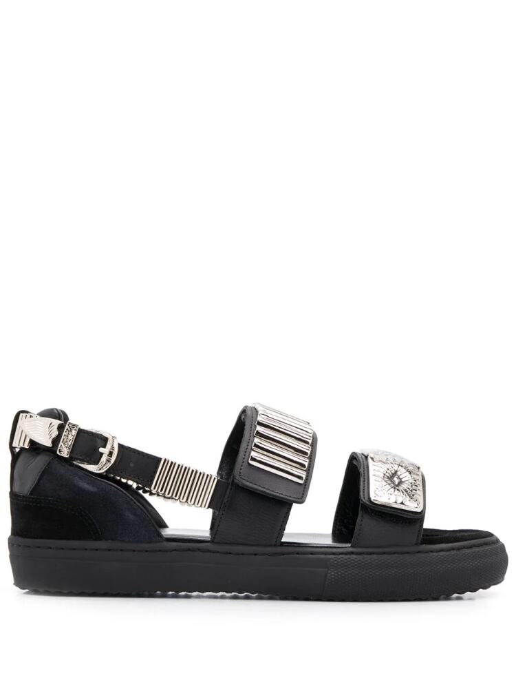 Toga Pulla embossed strap sandals - Black Cover