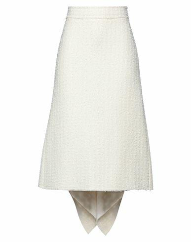 Erika Cavallini Woman Midi skirt Ivory Acrylic, Wool, Polyester, Polyamide Cover