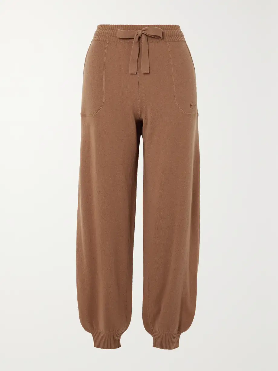 Eres - Colorama Maille Star Wool And Cashmere-blend Tapered Track Pants - Brown Cover