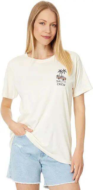 Salty Crew Lookout Boyfriend Short Sleeve Tee (Off White) Women's Clothing Cover