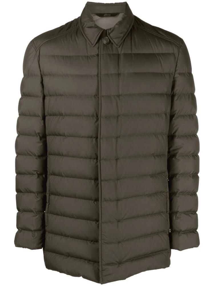 Brioni two-pocket quilted jacket - Green Cover