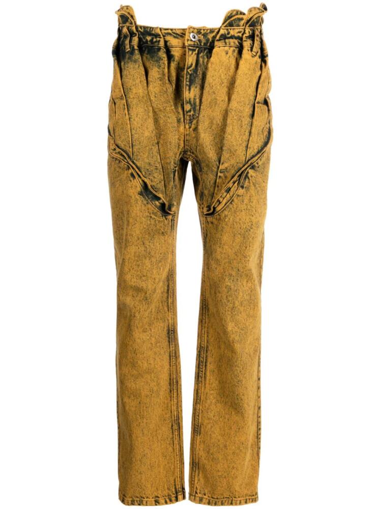 JUNTAE KIM mid-rise straight-leg jeans - Yellow Cover