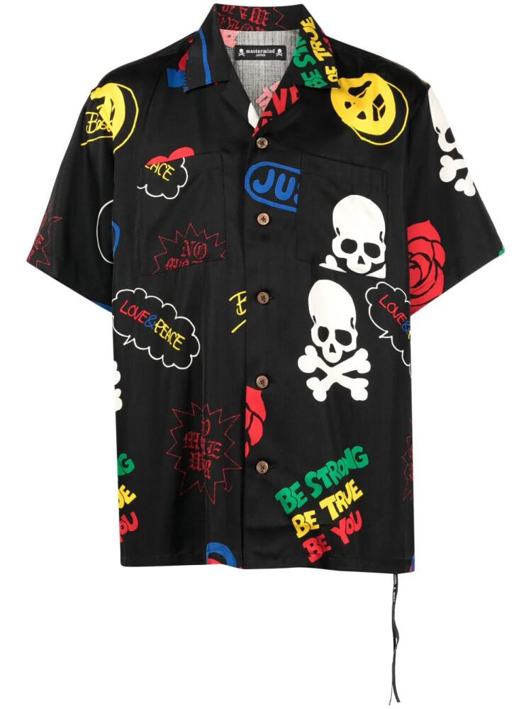 Mastermind Japan logo-print short-sleeve shirt - Black Cover