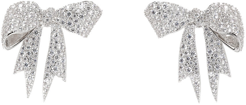 SHUSHU/TONG Silver YVMIN Edition Diamond Bowknot Earrings Cover