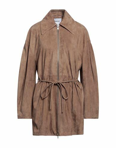 Sword 6.6.44 Woman Overcoat & Trench Coat Khaki Soft Leather Cover