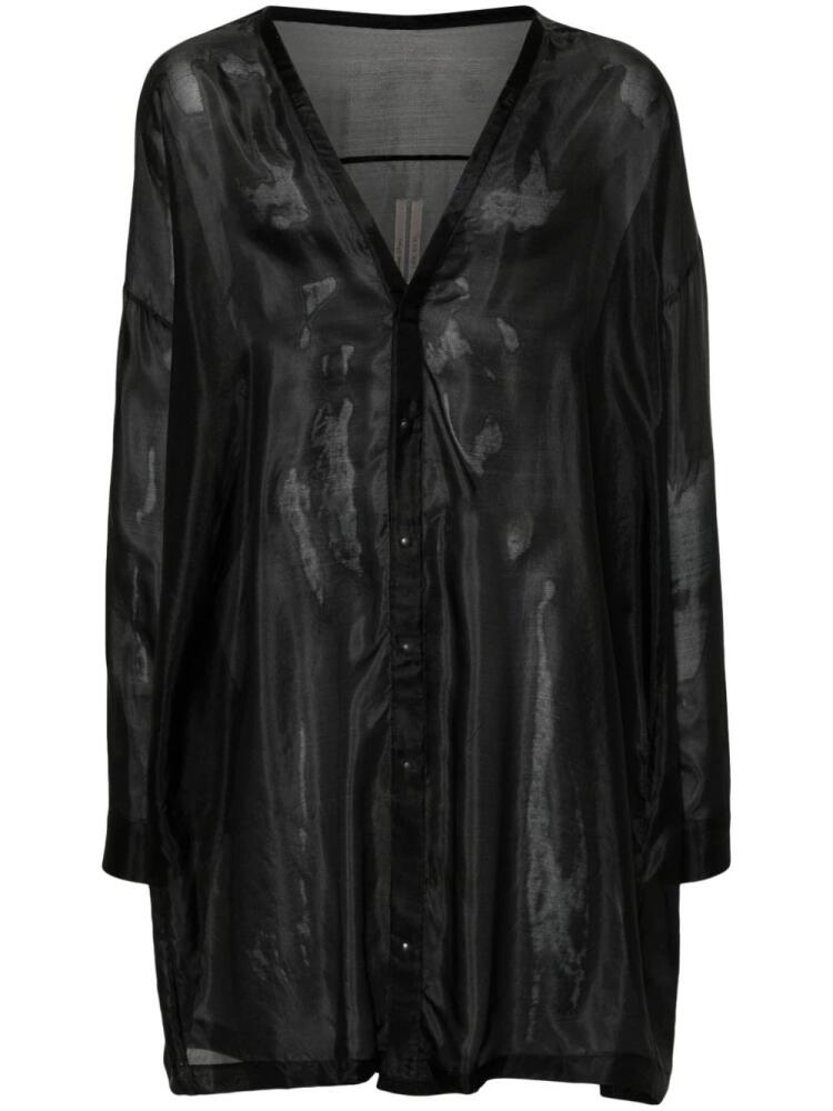 Rick Owens Lido Larry silk shirt - Black Cover