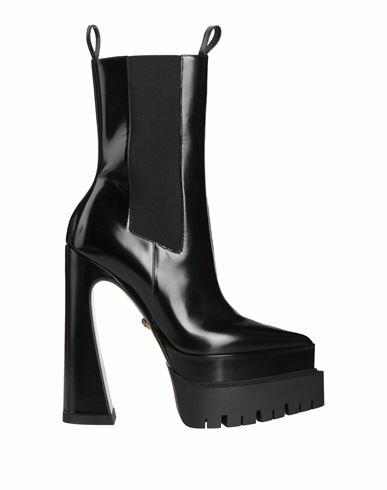 Versace Woman Ankle boots Black Calfskin Cover