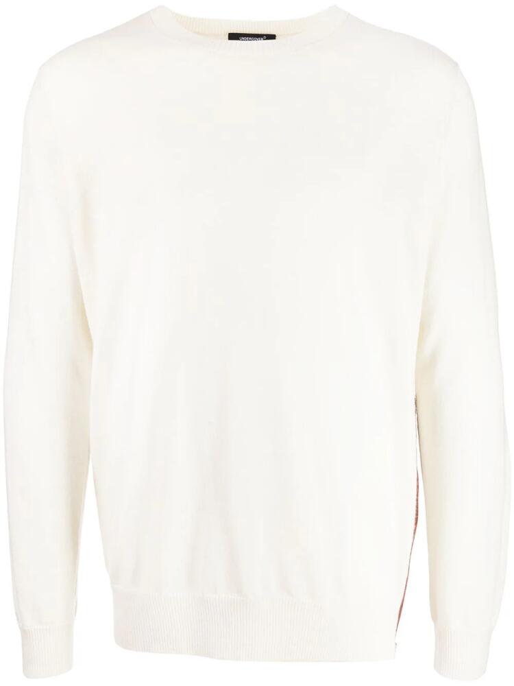 Undercover zip-detail cashmere jumper - White Cover