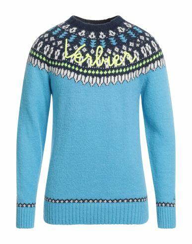 Mc2 Saint Barth Man Sweater Sky blue Acrylic, Polyamide, Alpaca wool Cover