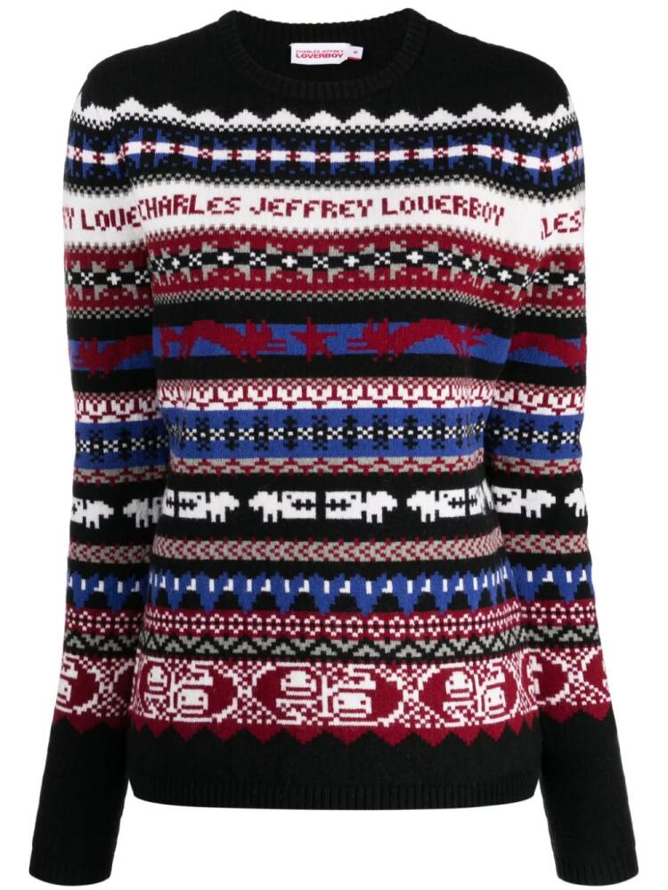 Charles Jeffrey Loverboy fair isle-knit crew-neck jumper - Multicolour Cover