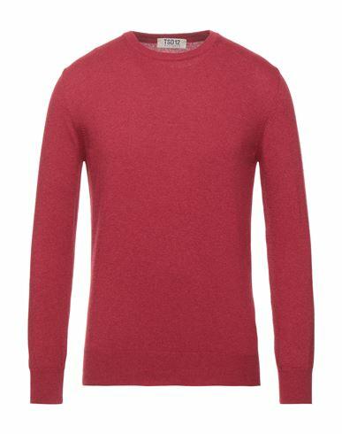 Tsd12 Man Sweater Brick red Merino Wool, Viscose, Polyamide, Cashmere Cover