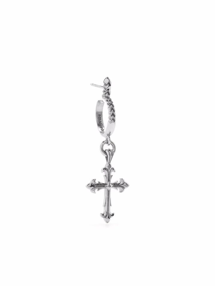 Emanuele Bicocchi Fleury cross charm single earring - Silver Cover