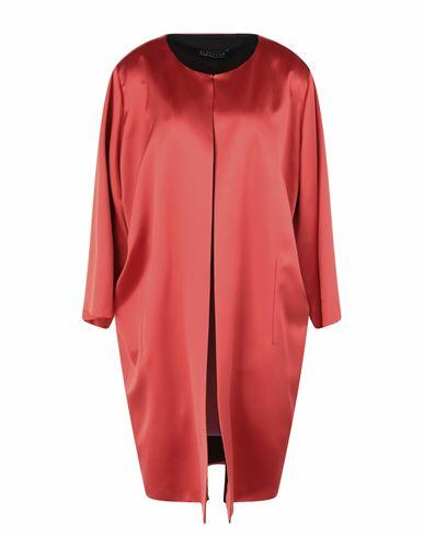 Gianluca Capannolo Woman Overcoat & Trench Coat Red Triacetate, Polyester Cover