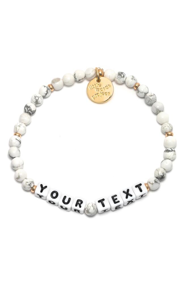 Little Words Project White Howlite Custom Beaded Stretch Bracelet Cover