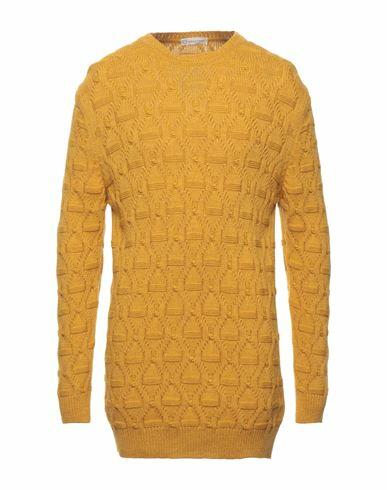 Cashmere Company Man Sweater Ocher Wool, Alpaca wool Cover