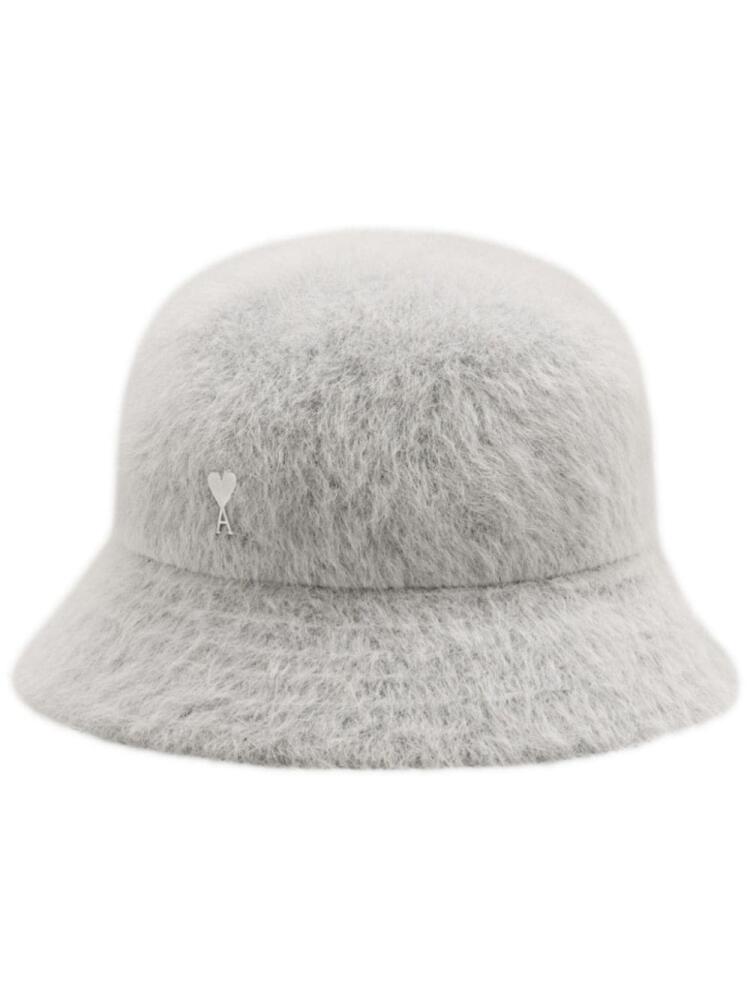 AMI Paris faux-fur bucket hat - Grey Cover