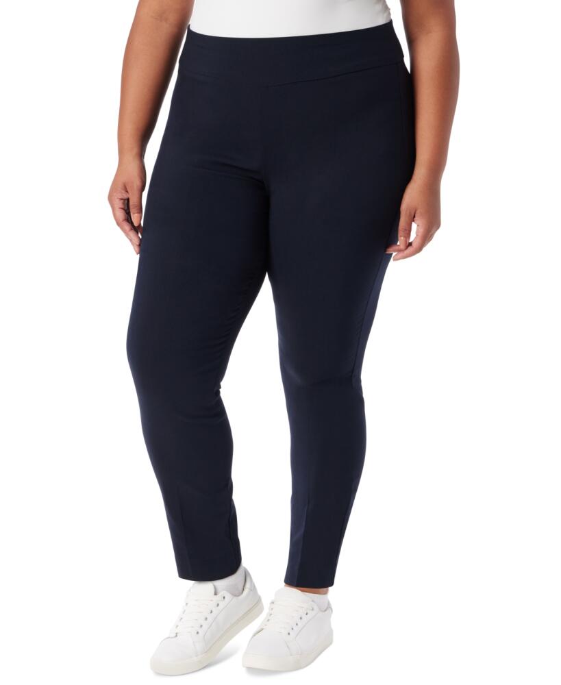 Gloria Vanderbilt Plus Size Solid Pull-On Trousers - Midnight A Cover