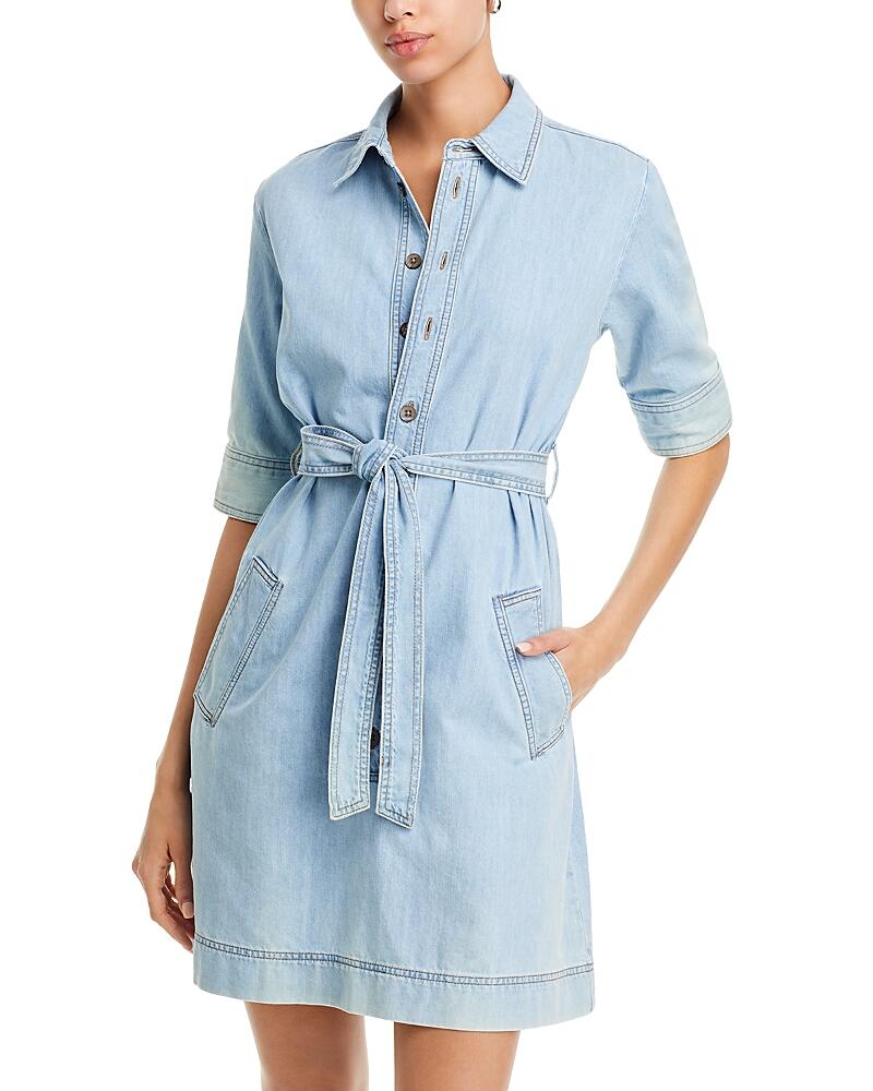 Frame Belted Denim Dress Cover