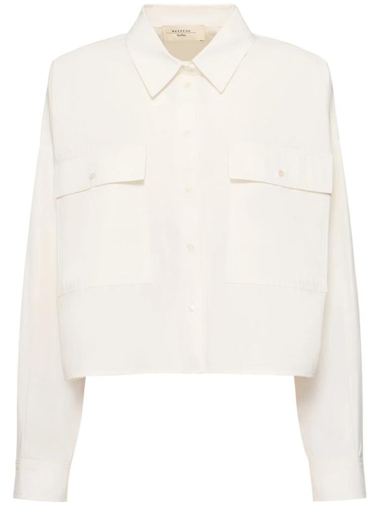 WEEKEND MAX MARA Carter Cotton Poplin Shirt Cover