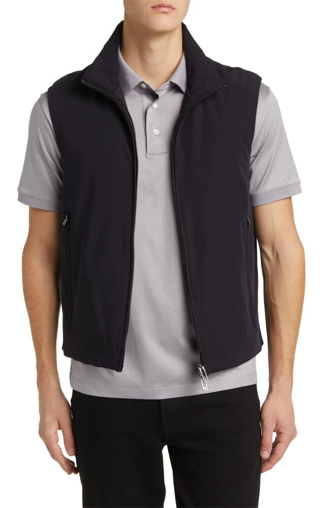 Emporio Armani Techno Padded Vest in Solid Blue Navy Cover