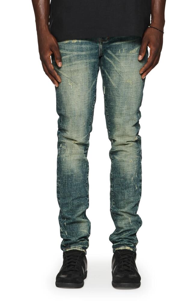 PURPLE BRAND Tint Skinny Jeans in Mid Indigo Cover