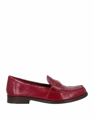 Tory Burch Woman Loafers Burgundy Leather Cover