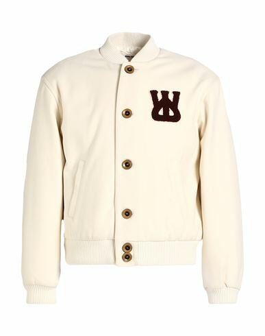 Wales Bonner Man Jacket Ivory Wool, Polyamide Cover