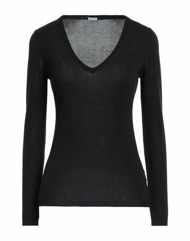 Malo Woman Sweater Black Cotton Cover