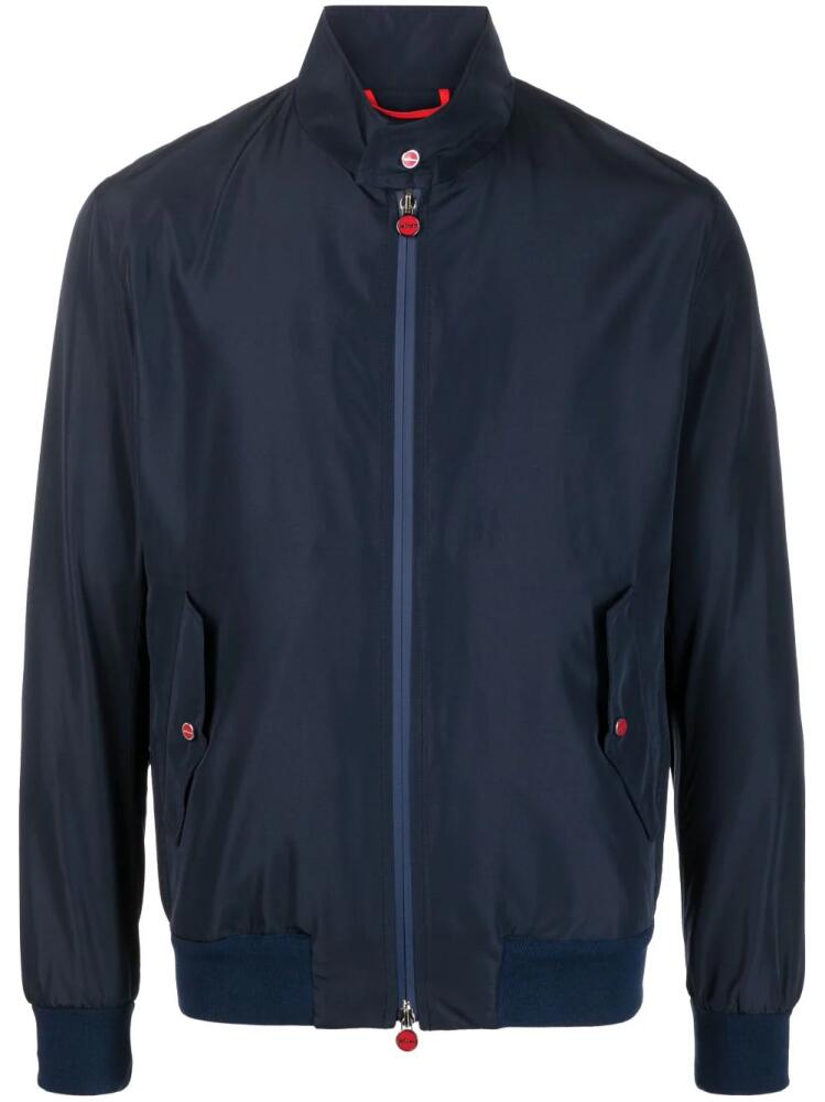 Kiton zip-fastening bomber jacket - Blue Cover